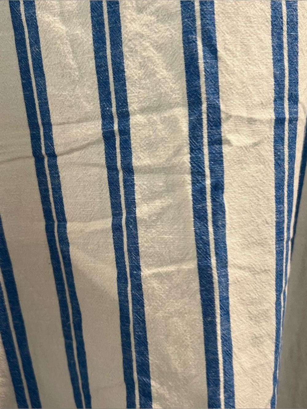 Lou & Grey (Loft) Sleeveless Blue & White Striped Linen Midi Dress - Picture 3 of 5